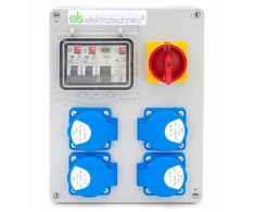 ELS Elektrotechnika Mikołajki 4*GS pastato skirstomoji skydinė + pagrindinis jungiklis + apsaugos, sieninis korpusas, 4NO42C00FTRG