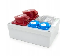 ELS Elektrotechnika Statybinis skirstomasis skydas Mikołajki 32/5 + 16/5 + 2*GS + apsaugos, sieninė dėžutė, 4NO21C11C1