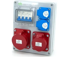 Els Elektrotechnika 4NO21B11B1/4 Statybiniai skirstomieji įrenginiai Mikołajki 32/4 + 16/4 + 2*GS + apsaugos, sieninis korpusas, 4NO21B11B1/4