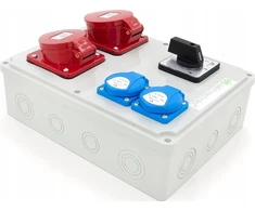 Els Elektrotechnika N211LP Statybinis skirstomasis įrenginys 16A/5P + 32A/5P + 2*GS 230V + L-0-P jungiklis, N211LP