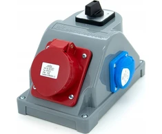 Els Elektrotechnika N110LP Konstrukcinis skirstomasis skydas tipas COMBOPOL 16A/5 + GS 230V + L-0-P skyriklis, sieninis/paviršinis korpusas, N110LP