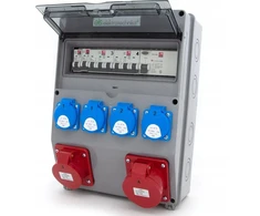 Els Elektrotechnika 12NO42C11C11CF Konstrukciniai skirstomieji įrenginiai 32A/5 + 16A/5 + 4*GS 230V + apsaugos + diferencialas, sieninis korpusas, langas 12M, 12NO42C11C11CF