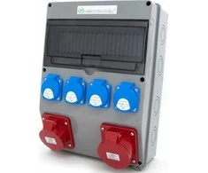 ELS Elektrotechnika Statybinis skirstomasis skydas 32A/5 + 16A/5 + 4*GS 230V, laidinis, neįrengtas, stacionarus korpusas, langas 12M, 12NO411