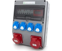 ELS Elektrotechnika Statybinis skirstomasis skydas 32A/5 + 16A/5 + 4*GS 230V + apsaugos + sertifikuotas MID matuoklis, 12NO42C11C11CL