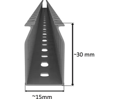 Em Group E22 Šukų padėklas 15x30 pilkas E22 /2m/
