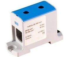 EM Group 1 bėgių kelio jungtis 25-150mm2 mėlyna EURO (606150 BL)
