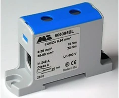 EM Group 1-bėgių geležinkelio jungtis 35-240mm2 mėlyna EURO (606240 BL)