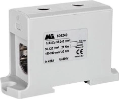 EM Group 1 bėgių kelio jungtis 6-95mm2 pilka EURO (606095)