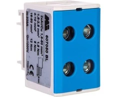 EM Group 2-bėgių jungtis 1,5-50 mm2 pilkai mėlyna EURO multiOTL 50 2xAl / Cu (607050 BL)