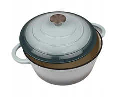 Bez Marki Emaliuotas ketaus puodas HAGE 4L 24 cm jūros druska Indukcinė dujinė orkaitė