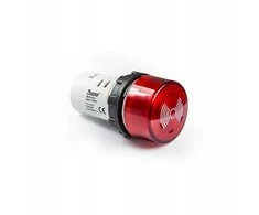 Emas Garsinis signalizatorius, monoblokinis, 230 V AC, 85 dB, šviečiantis, IP65, raudonas T0-MBZS220SE