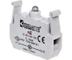 Emas EL.BACKLIGHT BUTTON B LED 12-30V AC/DC Raudonas