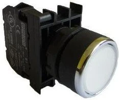 Emas Valdymo mygtukas baltas 22mm 4A 250V AC (T0-B100DB)
