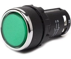 Emas Valdymo mygtukas žalias monoblokavimas 2Z (T0-MB101DY)