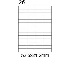 Emerson ETIKETĖ A4 52.5X21.1MM 100 ARK (ETA4525X212W)