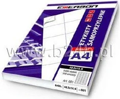 Emerson Universali etiketė Emerson 06 66x34 balta A100