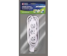 Emos 3m baltas lizdas prailgintuvas (P0313)