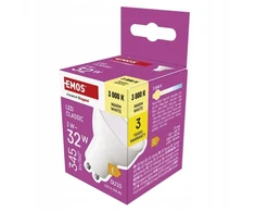 Emos Żarówka LED Classic MR16 GU10 3W (32W) 345lm 3000K ciepła biel ZQ8E12