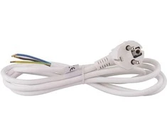 Emos Laidas su elektros kištuku 3m/3x1mm baltas