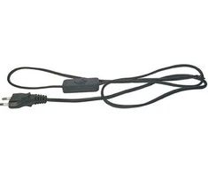 Emos Laidas su elektros kištuku ir jungikliu 2m/2x0.75mm juodas