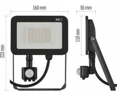 Emos prožektorius LED prožektorius Emos Profi PIR ZS2732 30W 3300lm 4000K IP65 PIR judesio jutiklis juodas