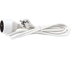 Emos 1 baltas lizdas 3m (P0113)