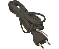 Emos Laidas su elektros kištuku 2m/2x0.5mm juodas