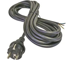 Emos Laidas su elektros kištuku 5m/3x1.5mm guminis/juodas