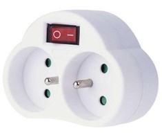 Emos Plugin 2-baltas lizdas (P0062)