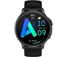 Emporia Išmanusis laikrodis „Joy“ vyrams ir moterims, fitneso laikrodis, sportinis laikrodis senjorams, sveikatos laikrodis, telefono funkcija, „Bluetooth“ žadintuvas, juodas