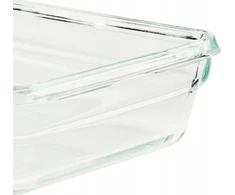 Emsa Clip&amp;Close stiklinis maisto konteineris 0,8 L raudonas