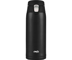 Emsa TRAVEL MUG light thermal mug (juodas (matt), 0.4 liters, flip lid)