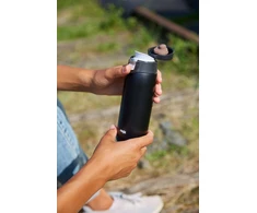 Emsa TRAVEL MUG light thermal mug (juodas (matt), 0.4 liters, flip lid)