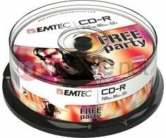 Emtec CD-R 700 MB 52x 25 vnt (ECOC802552CB)