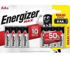 AA Baterijos - Energizer Max LR6, 8 Vnt.