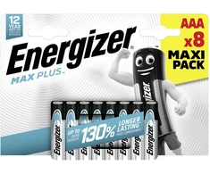 Energizer Max Plus LR03 baterijos, 8 vnt.