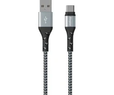 Energizer Ultimate – USB-A į USB-C jungiamasis laidas 2 m (sidabrinis)