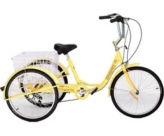 Enero reabilitacinis dviratis, 24" 6 pavarų, vanilės spalvos