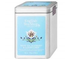 English Tea Shop Baltoji arbata su mėlynėmis ir šeivamedžio žiedais, 100 g