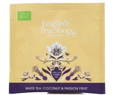 English Tea Shop Aukščiausios kokybės baltoji arbata su kokosais ir pasifloromis, 50 pakelių