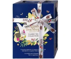 English Tea Shop Rinkinys žolelių klasikinės arbatos kolekcija mėlyna 12 piramidės formos