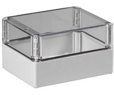 Ensto SABP131810T Cubo S korpusas 125x175x100mm pagrindas 50mm lygūs šonai pilkas skaidrus dangtelis IP67 ABS SABP131810T