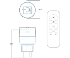 ENTAC Entac ES-2S-RC-44 maitinimo kištukų adapteris Žalia, Juoda