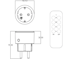 Carruzzo Entac ES-3S-RC maitinimo kištukų adapteris Balta