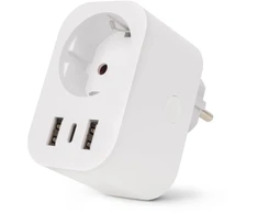 Entac WIFI Steckdosenadapter 1-fach mit 2x USB-A/1x USB-C