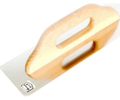 EPM lygi nerūdijančio plieno mentele su medine rankena 320x130mm (E-323-6320)