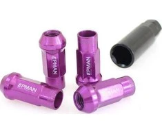 Epman_F Nakrętki M12x1.5 Plienas 48mm EPMAN Violetinė Stożek