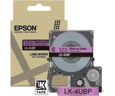 Epson Epson LabelWorks LK-4UBP - Juodas auf Violett - Rolle (1,2 cm x 8 m) 1 Kassette(n) Hangebox - Bandkassette - fur LabelWorks LW-C410, LW-C610
