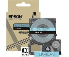 Epson „LabelWorks LK-4LAS“ – pilkas ant mėlyno fono – ritinėlis (1,2 cm x 8 m) 1 kasetė(-ės) pakabinimo dėžutė – juostos kasetė – skirta „LabelWorks LW-C410“, „LW-C610“