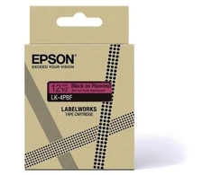 Epson LabelWorks LK-4PBF - Juodas na fluorescencyjnym - Rolle (1,2 cm x 5 m) 1 kaseta wieszana - kaseta taśmy - do LabelWorks LW-C410, LW-C610